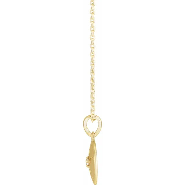 Sincerely, Springer's Necklaces and Pendants Sincerely Springer's 14k Yellow Gold Natural Diamond Sand Dollar Necklace