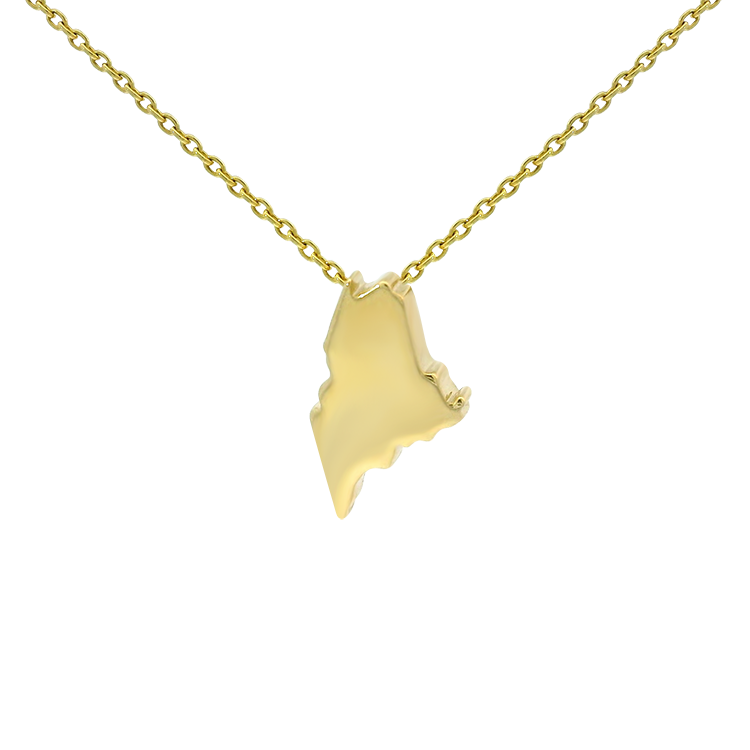 Sincerely, Springer's Charm Sincerely Springer's 14k Yellow Gold Small Maine Pendant