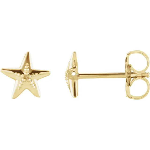 Sincerely, Springer's Earring Sincerely Springer's 14k Yellow Gold Starfish Stud Earrings