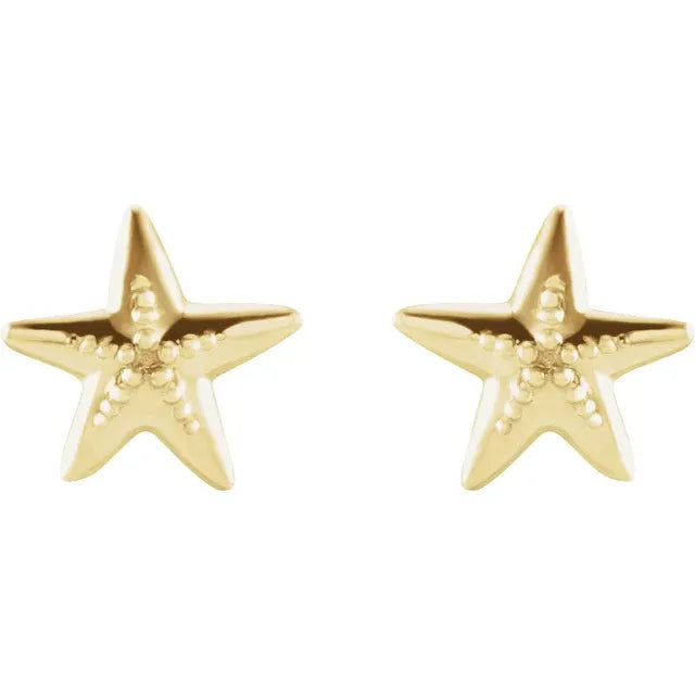 Sincerely, Springer's Earring Sincerely Springer's 14k Yellow Gold Starfish Stud Earrings