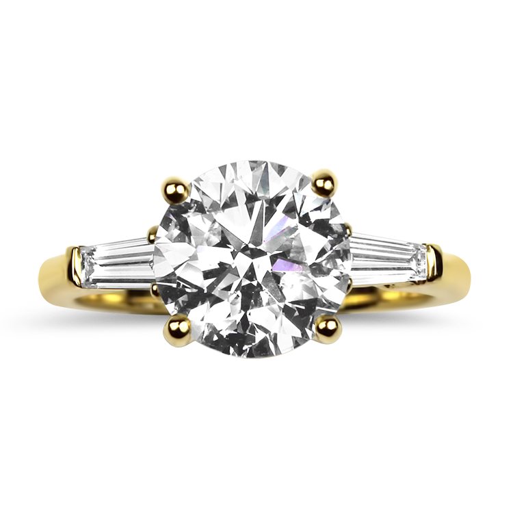 Sincerely, Springer's Engagement Ring Sincerely Springer's 18K Yellow Gold Springer's Collection Three-Stone Round Diamond Engagement Style Ring