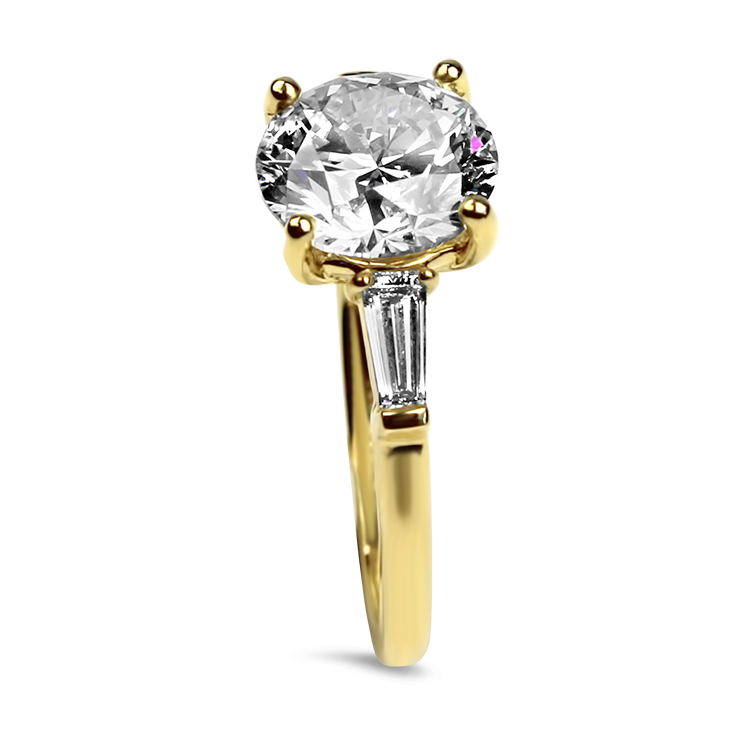 Sincerely, Springer's Engagement Ring Sincerely Springer's 18K Yellow Gold Springer's Collection Three-Stone Round Diamond Engagement Style Ring