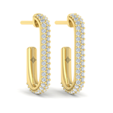 Sincerely, Springer's Earrings Sincerely Springer's by Vlora 14k Yellow Gold Diamond North South Open Oval Link Earrings