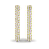 Sincerely, Springer's Earrings Sincerely Springer's by Vlora 14k Yellow Gold Diamond North South Open Oval Link Earrings