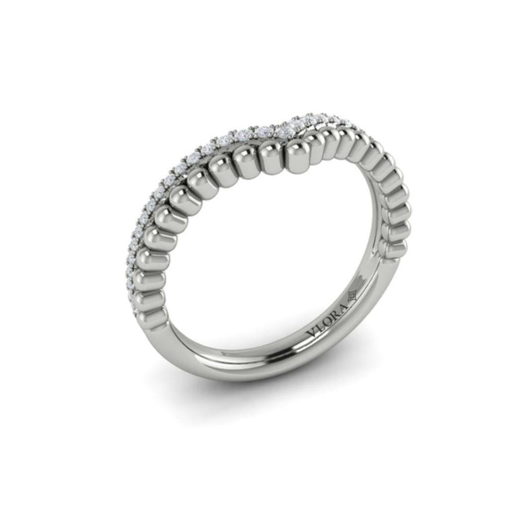 Sincerely, Springer's Wedding Band Sincerely, Springer's by Vlora 18k White Gold Diamond Contour Band - .15ctw