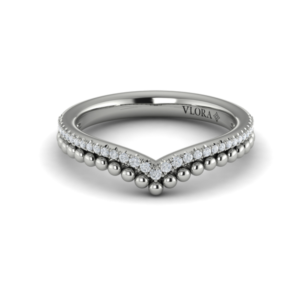 Sincerely, Springer's Wedding Band Sincerely, Springer's by Vlora 18k White Gold Diamond Contour Band - .15ctw