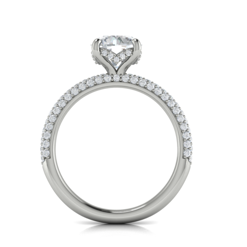 Sincerely, Springer's Engagement Ring Sincerely, Springer's by Vlora 18k White Gold Round Engagement Ring Mounting - 0.54ctw