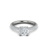 Sincerely, Springer's Engagement Ring Sincerely, Springer's by Vlora 18k White Gold Round Engagement Ring Mounting - 0.54ctw