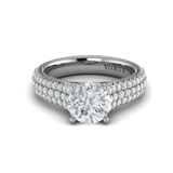 Sincerely, Springer's Engagement Ring Sincerely, Springer's by Vlora 18k White Gold Round Engagement Ring Mounting - 0.68ctw