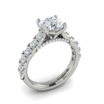 Sincerely, Springer's Engagement Ring Sincerely, Springer's by Vlora 18k White Gold Round Engagement Ring Mounting - 1.01 ctw