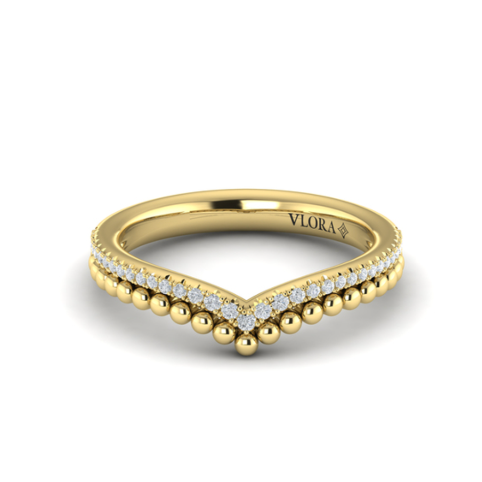 Sincerely, Springer's Wedding Band Sincerely, Springer's by Vlora 18k Yellow Gold Diamond Contour Band - .15ctw