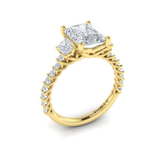 Sincerely, Springer's Engagement Ring Sincerely, Springer's by Vlora 18K Yellow Gold Emerald Cut Three-Stone Engagement Ring Style Mounting