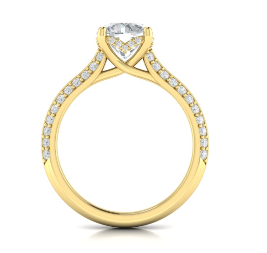 Sincerely, Springer's Engagement Ring Sincerely, Springer's by Vlora 18K Yellow Gold Round Engagement Ring Mounting - 0.46ctw