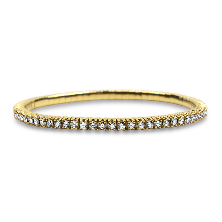 Springer's Collection Bracelet Springer's Collection 18k Yellow Gold 3.23cts. Diamond Stretch Bracelet