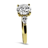 Springer's Collection Ring Suna Bros 18k Yellow Gold Three-Stone Diamond Engagement Ring 6