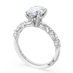 Tacori Engagement Engagement Ring Tacori 18k White Gold Sculpted Crescent Oval Solitaire Engagement Ring Mounting