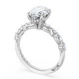 Tacori Engagement Engagement Ring Tacori 18k White Gold Sculpted Crescent Oval Solitaire Engagement Ring Mounting