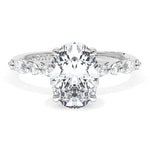 Tacori Engagement Engagement Ring Tacori 18k White Gold Sculpted Crescent Oval Solitaire Engagement Ring Mounting