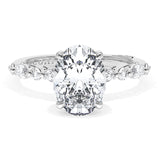 Tacori Engagement Engagement Ring Tacori 18k White Gold Sculpted Crescent Oval Solitaire Engagement Ring Mounting