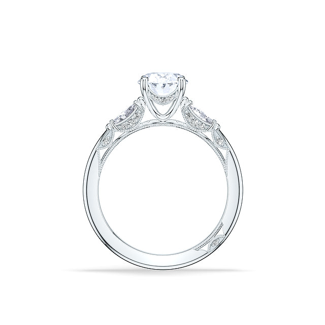 Tacori Engagement Engagement Ring Tacori 18k White Gold Simply Tacori Oval and Cadillac Diamond Three-Stone Engagement Ring Mounting