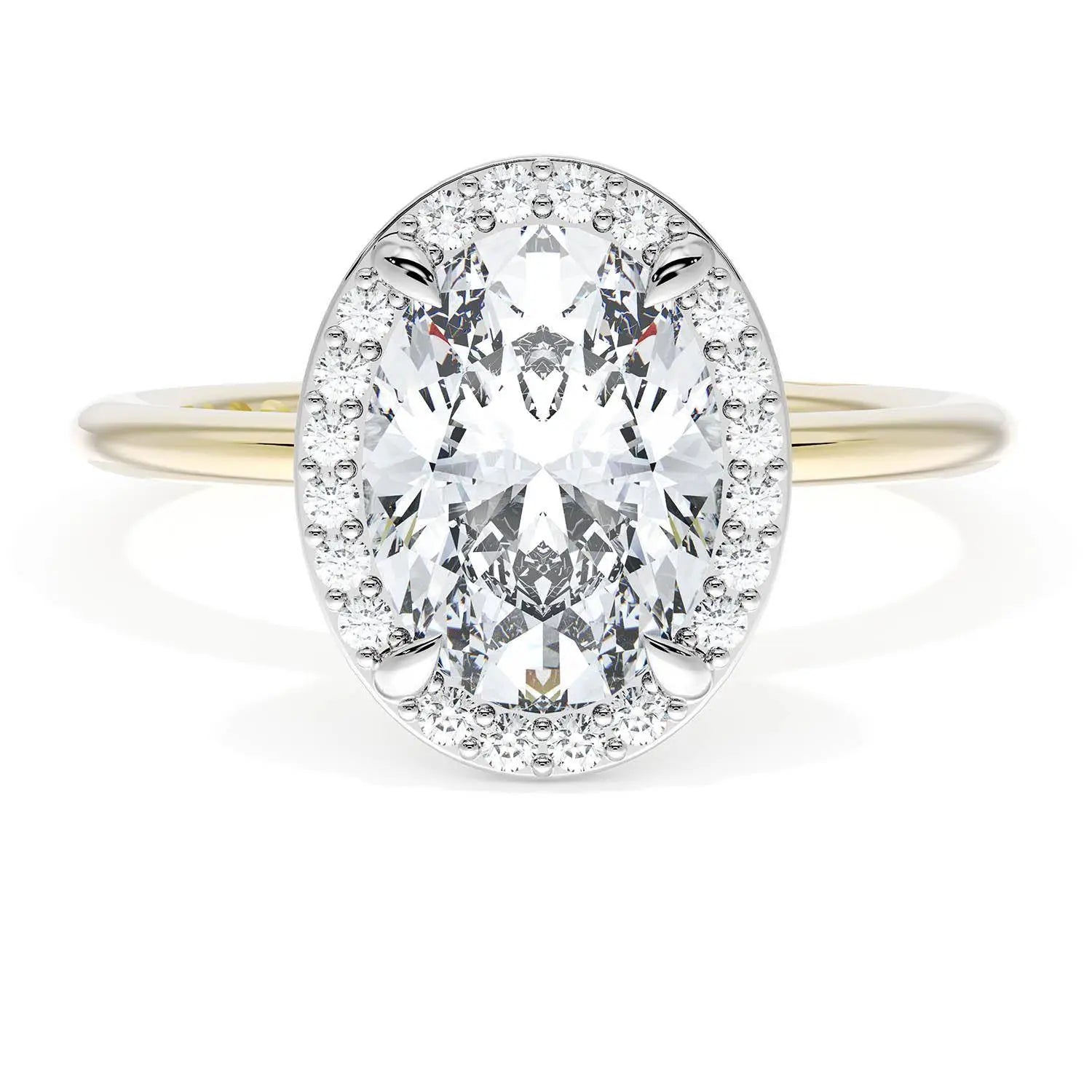 Tacori Engagement Engagement Ring Tacori 18k Yellow Gold and Platinum Bloom Collection Oval Engagement Ring Mounting
