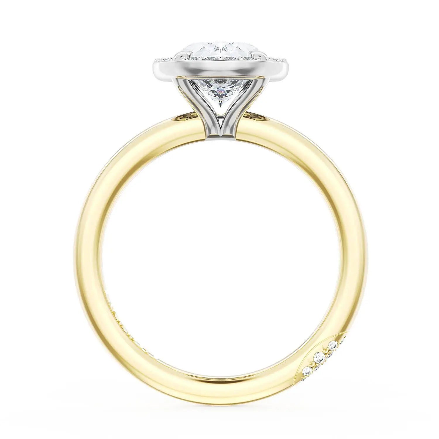 Tacori Engagement Engagement Ring Tacori 18k Yellow Gold and Platinum Bloom Collection Oval Engagement Ring Mounting
