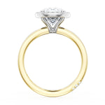 Tacori Engagement Engagement Ring Tacori 18k Yellow Gold and Platinum Oval Bloom Founder's Crescent Halo Engagement Ring Mounting