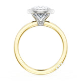 Tacori Engagement Engagement Ring Tacori 18k Yellow Gold and Platinum Oval Bloom Founder's Crescent Halo Engagement Ring Mounting