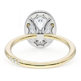 Tacori Engagement Engagement Ring Tacori 18k Yellow Gold and Platinum Oval Bloom Founder's Crescent Halo Engagement Ring Mounting