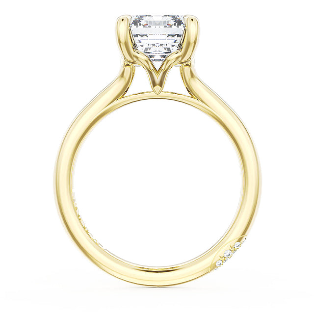 Tacori Engagement Engagement Ring Tacori 18k Yellow Gold Founder's Crescent Emerald Cut Solitaire Engagement Ring Mounting