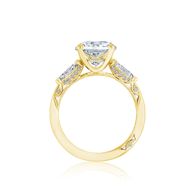 Tacori Engagement Engagement Ring Tacori 18k Yellow Gold Round and Marquise Diamond Three-Stone Engagement Ring Mounting