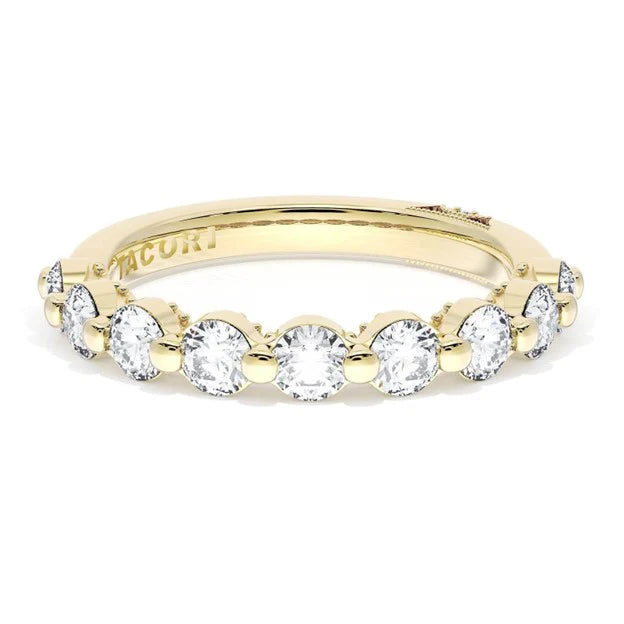 Tacori Engagement Wedding Band Tacori 18k Yellow Gold Sculpted Crescent Diamond Band – .93ctw