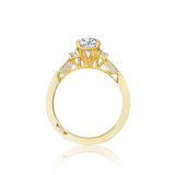 Tacori Engagement Engagement Ring Tacori 18k Yellow Gold Simply Tacori Oval and Cadillac Diamond Three-Stone Mounting