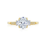 Tacori Engagement Engagement Ring Tacori 18k Yellow Gold Simply Tacori Oval and Cadillac Diamond Three-Stone Mounting