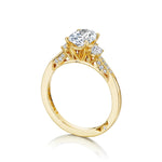 Tacori Engagement Engagement Ring Tacori 18k Yellow Gold Simply Tacori Oval and Cadillac Diamond Three-Stone Mounting