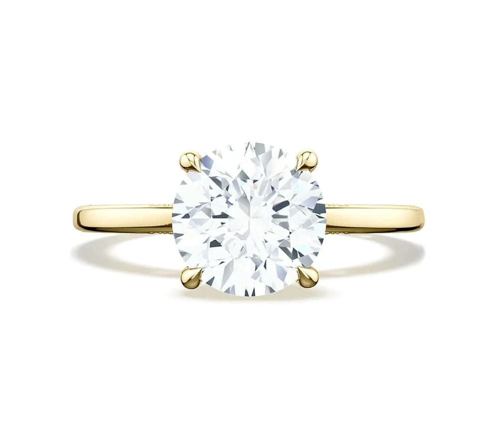 Tacori Engagement Engagement Ring Tacori 18k Yellow Gold "Simply Tacori" Round Solitaire Setting 8.5mm / 6.5