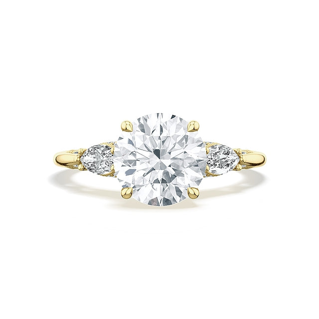 Tacori Engagement Engagement Ring Tacori 18k Yellow Gold Simply Tacori Round Three-Stone Engagement Ring Mounting