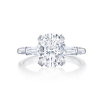 Tacori Engagement Engagement Ring Tacori Platinum Oval Three-Stone Engagement Ring Mounting