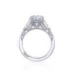 Tacori Engagement Engagement Ring Tacori Platinum Oval Three-Stone Engagement Ring Mounting