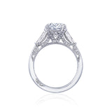 Tacori Engagement Engagement Ring Tacori Platinum Oval Three-Stone Engagement Ring Mounting