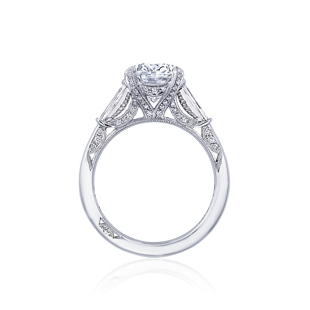 Tacori Engagement Engagement Ring Tacori Platinum Oval Three-Stone Engagement Ring Mounting