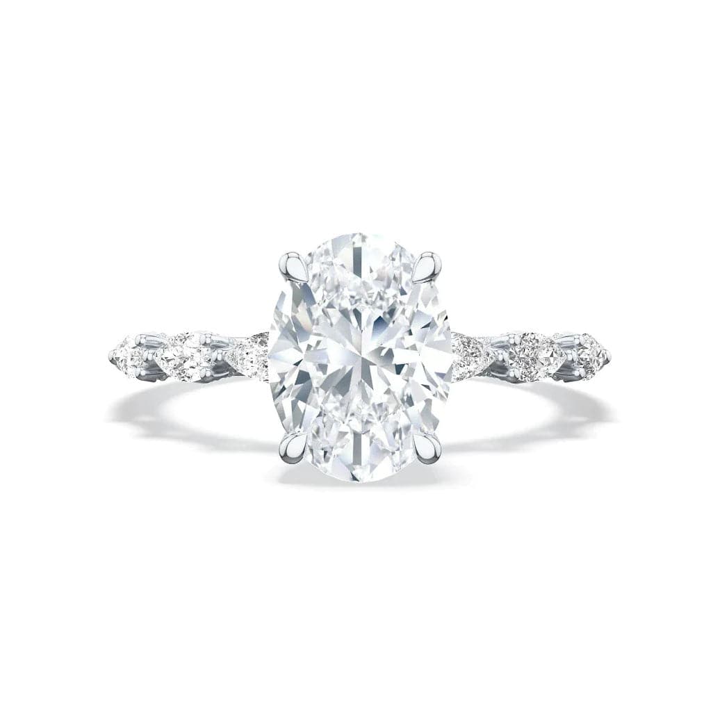 Tacori Engagement Engagement Ring Tacori Platinum "Sculpted Crescent" Oval Engagement Mounting 8.5x6.5mm / 6.5