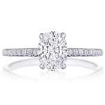 Tacori Engagement Engagement Ring Tacori Platinum "Simply Tacori" Oval Solitaire Engagement Mounting 8x6mm / 6.5