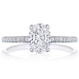 Tacori Engagement Engagement Ring Tacori Platinum "Simply Tacori" Oval Solitaire Engagement Mounting 8x6mm / 6.5