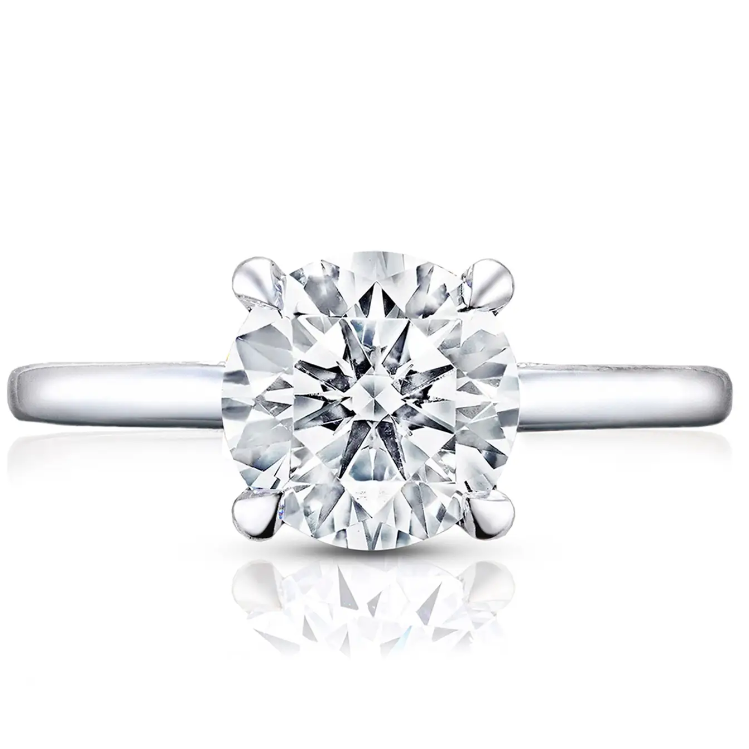 Tacori Engagement Engagement Ring Tacori Platinum "Simply Tacori" Round Solitaire Setting 8mm / 6.5