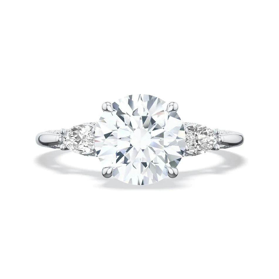 Tacori Engagement Engagement Ring Tacori Platinum "Simply Tacori" Three-Stone Engagement Setting 8mm / 6.5