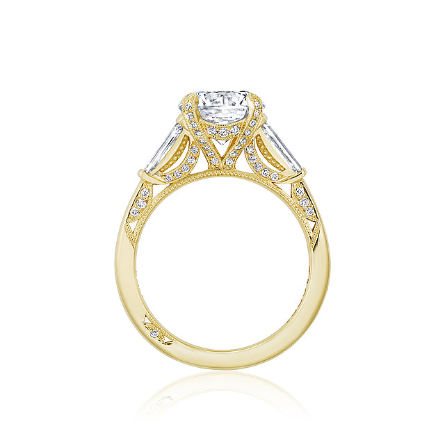Tacori Engagement Ring Tacori 18k Yellow Gold Round Three-Stone Engagement Ring Mounting