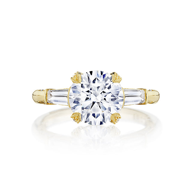 Tacori Engagement Ring Tacori 18k Yellow Gold Round Three-Stone Engagement Ring Mounting