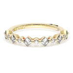 Tacori Wedding Band Tacori 18k Yellow Gold Square Step-Cut and Round Diamond Band