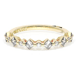 Tacori Wedding Band Tacori 18k Yellow Gold Square Step-Cut and Round Diamond Band